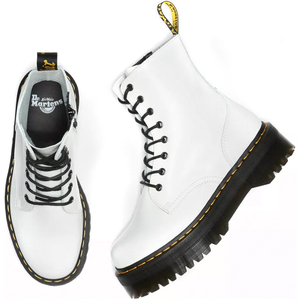 DR. MARTENS Aulinukai moterims, Balta, Jadon Polished Smooth Booties 5