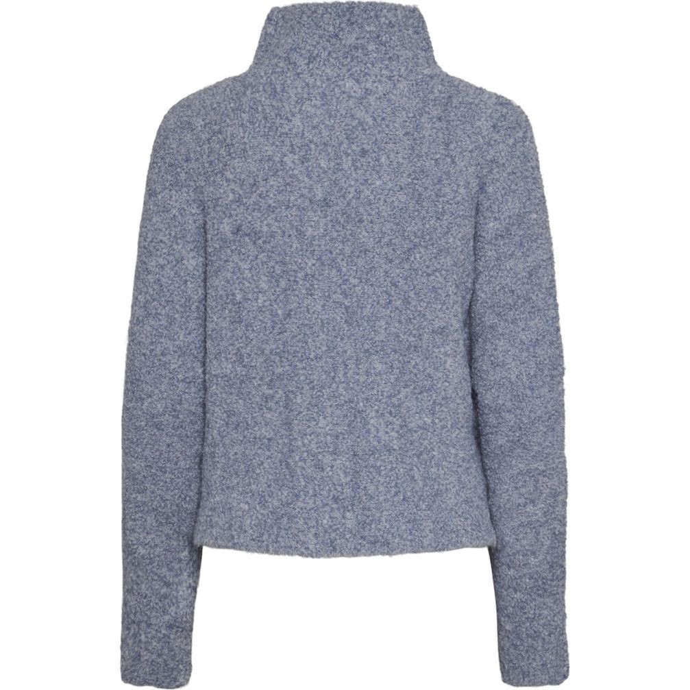 PIECES Megztinis su kaklu moterims, Mėlyna, Nori high neck bat wing knit 2