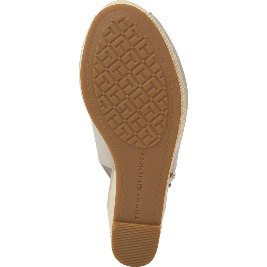 TOMMY HILFIGER Basutės moterims, Smėlio, Iconic elena wedge sandals 4