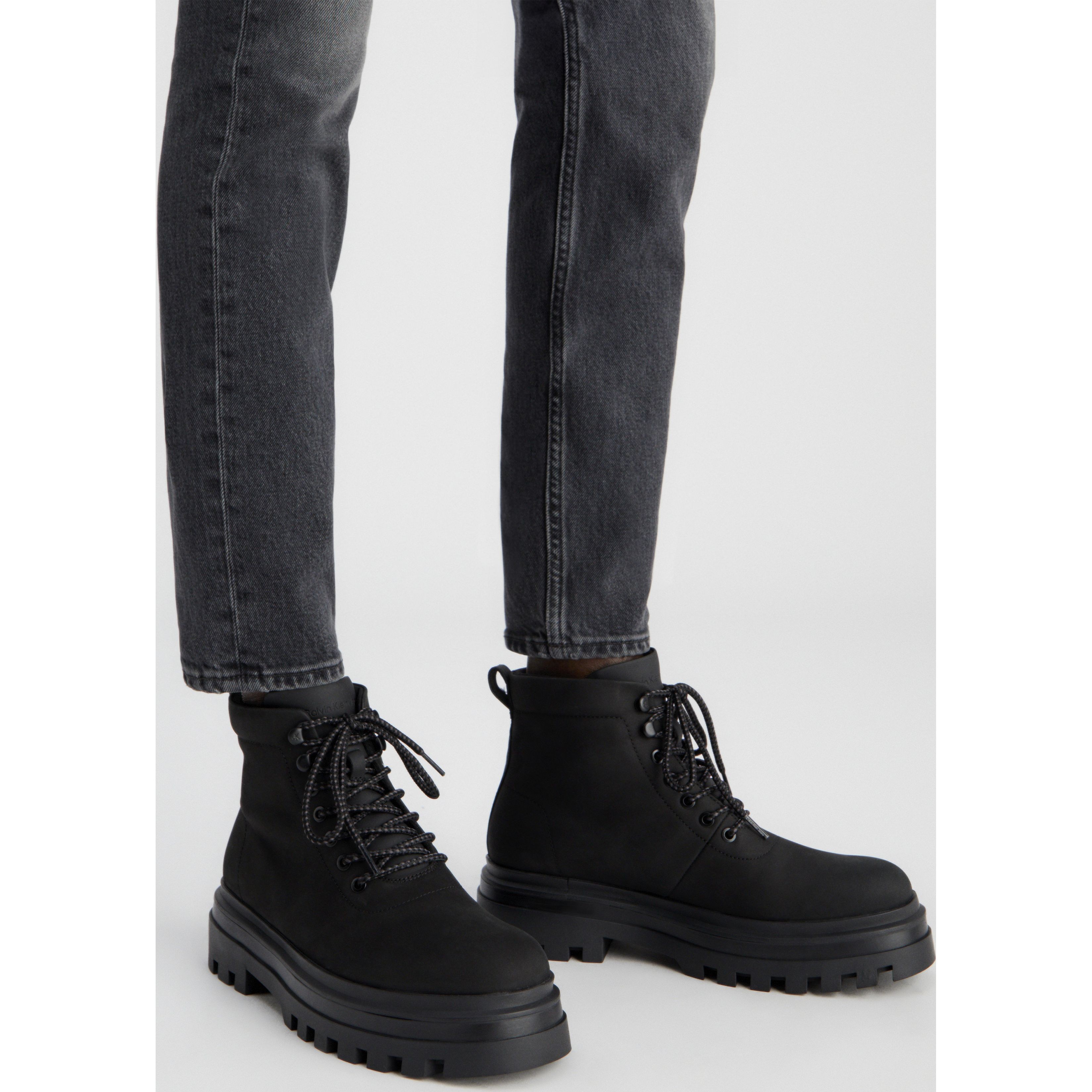 CALVIN KLEIN JEANS Aulinukai vyrams, Juoda, Lugged laceup boot hiking 6