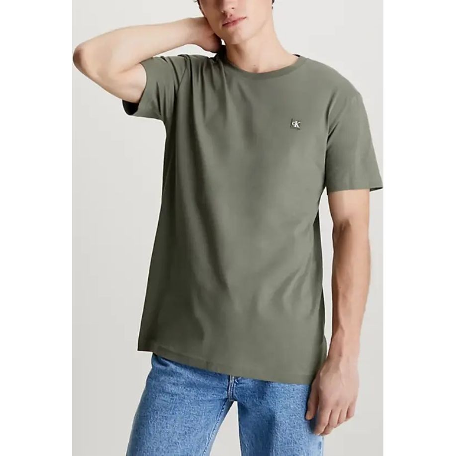 CALVIN KLEIN JEANS Marškinėliai trump. rankovėmis vyrams, Žalia, S/s t-shirt 2