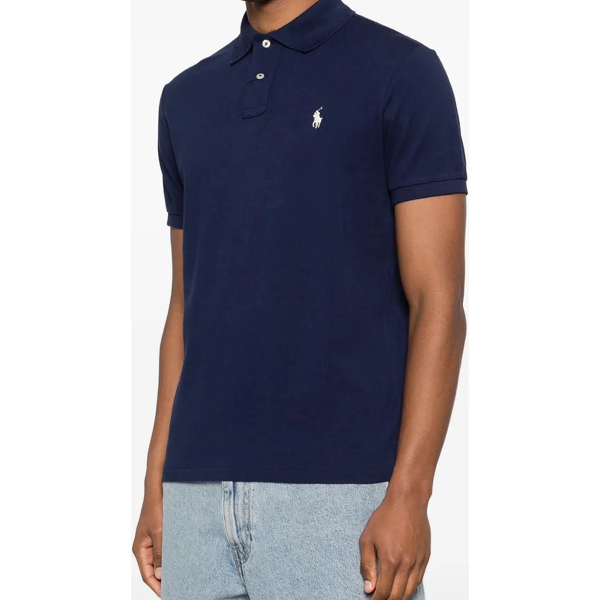 POLO RALPH LAUREN Polo marškiniai trumpos rank. vyrams, Mėlyna, Sskccmslm1-short sleeve-knit 2