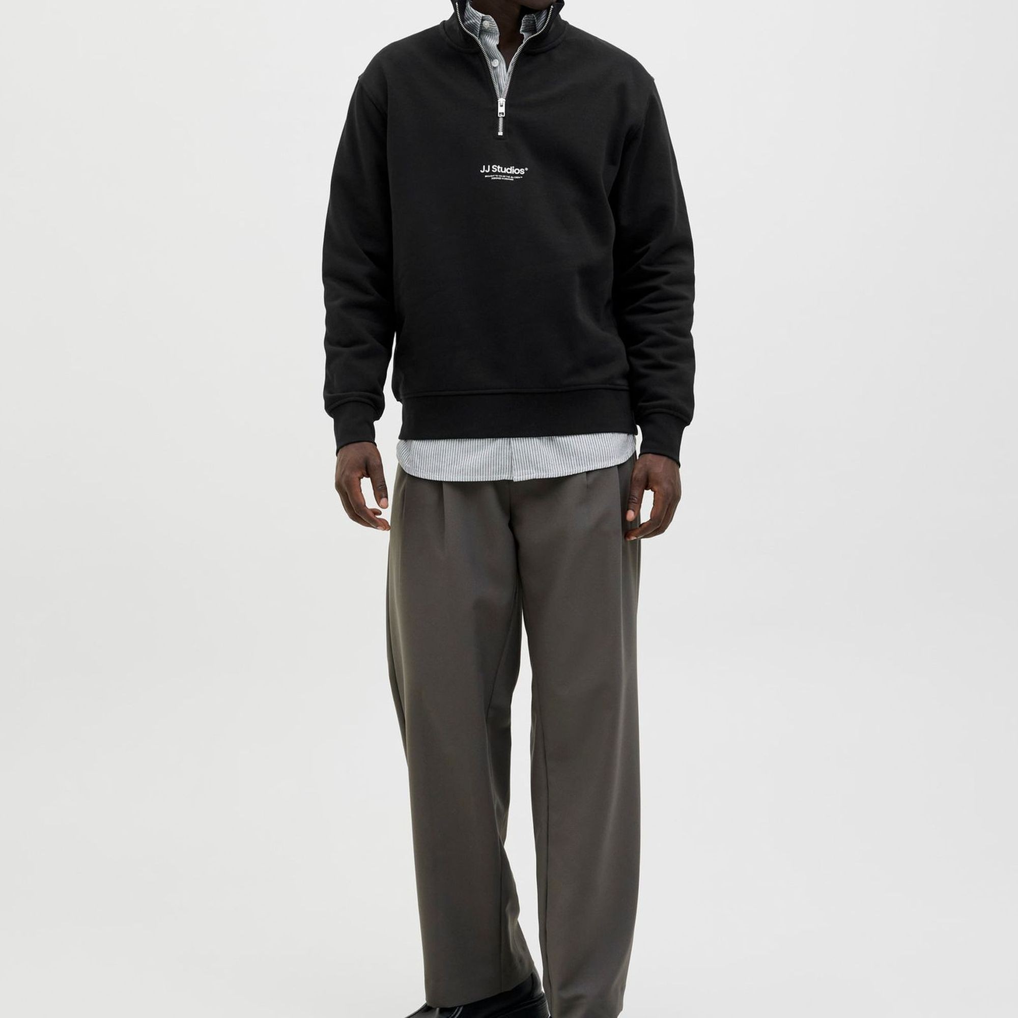 JACK & JONES Megztinis vyrams, Juoda, Soho sweat zip 5