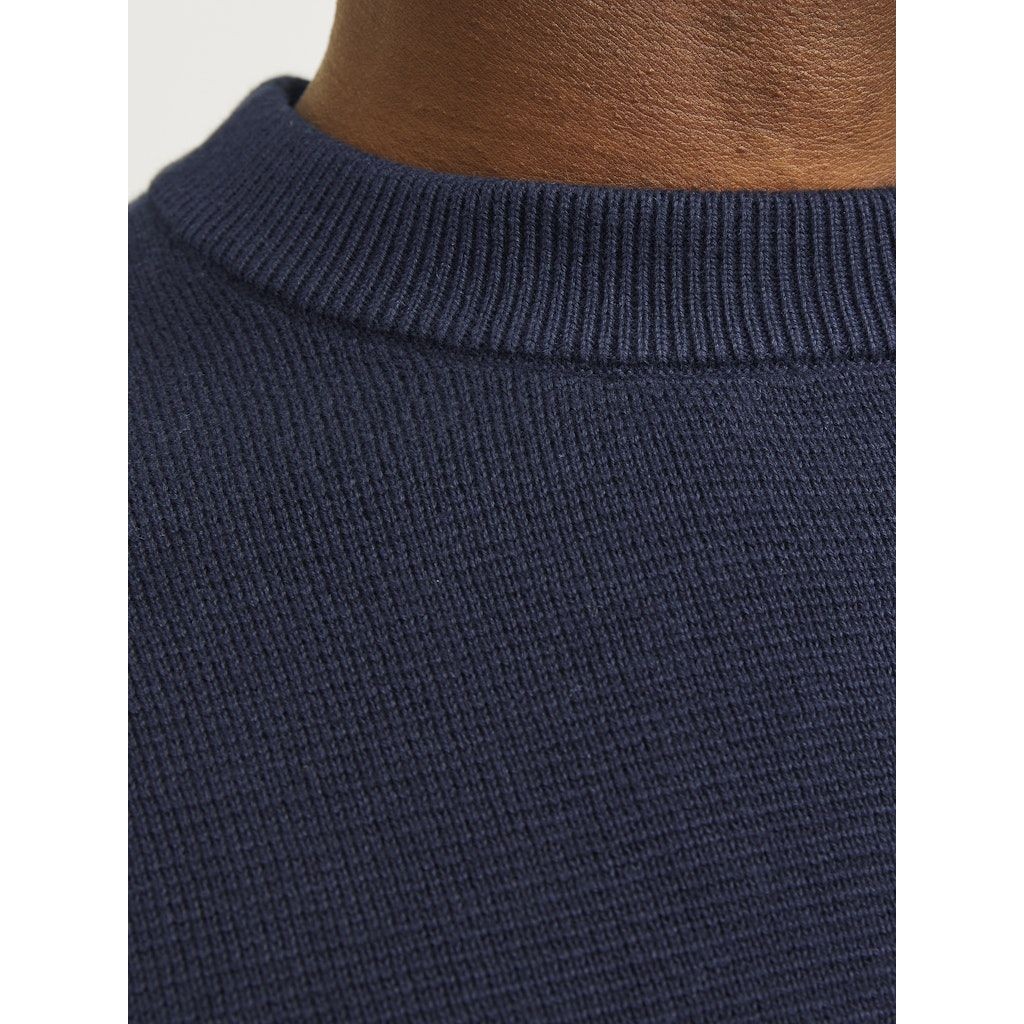 JACK & JONES Megztinis vyrams, Mėlyna, Merino knit crew neck 6