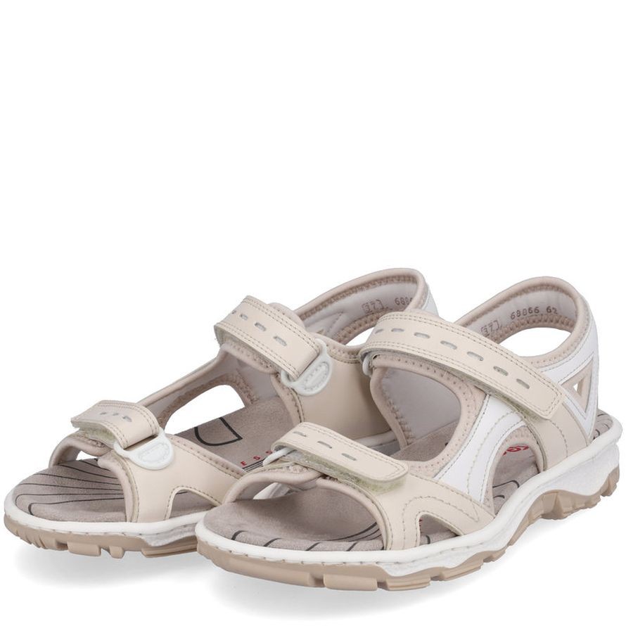 RIEKER Basutės moterims, Smėlio, SANDALS 10