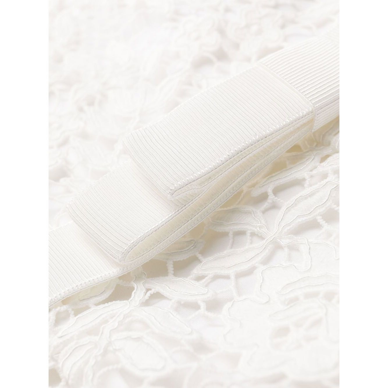 SELF PORTRAIT Midi suknelė moterims, Balta, White rose lace midi dress 2