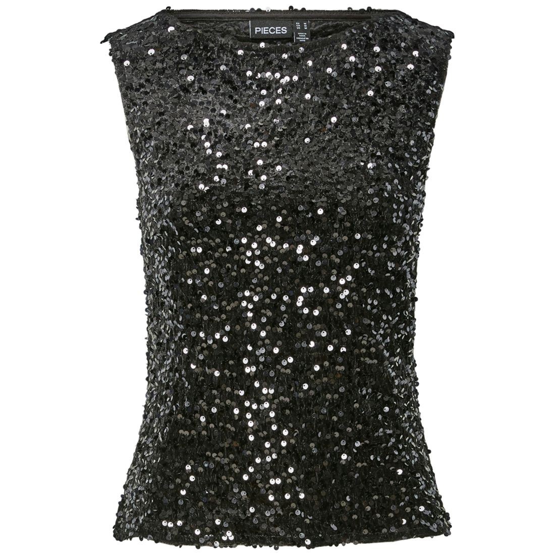 PIECES Palaidinės moterims, Juoda, Kam tank top 1