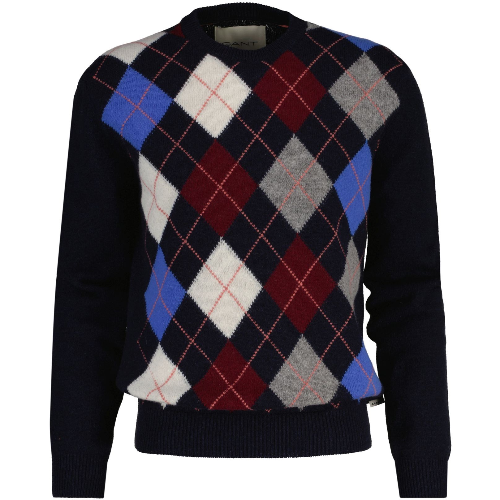 GANT Megztinis vyrams, Mėlyna, argyle c-neck 1