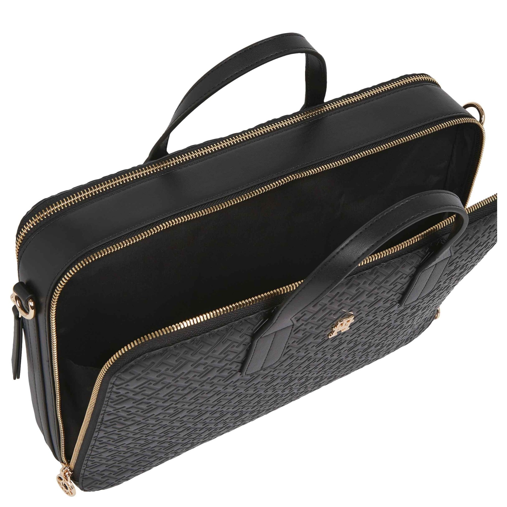 TOMMY HILFIGER Dėklas kompiuteriui moterims, Juoda, TH icon laptop bag mono 3