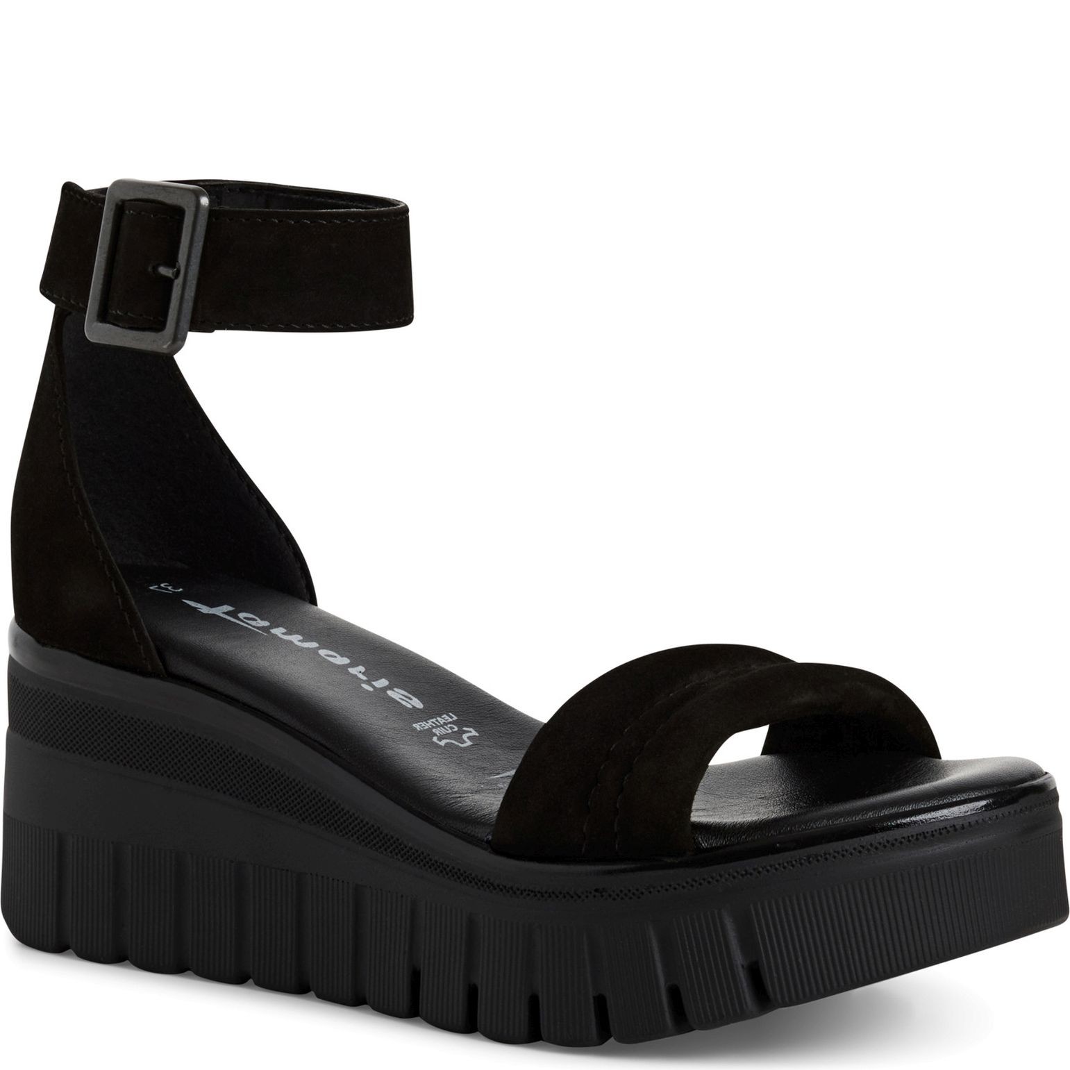 TAMARIS Basutės moterims, Juoda, Wedge/plat sandals 1