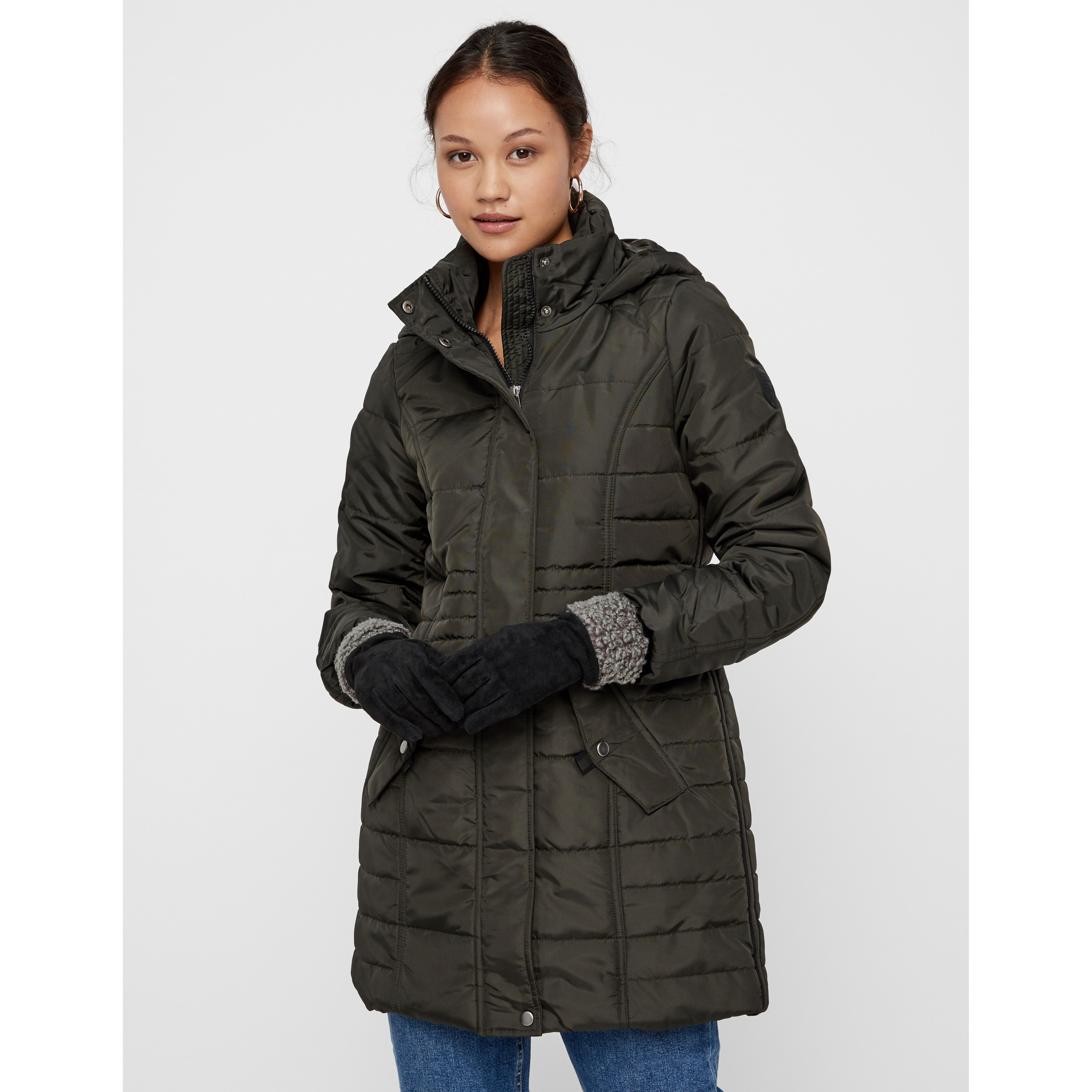 VERO MODA Pirštuotos pirštinės moterims, Juoda, VMANNIE SUEDE GL 4