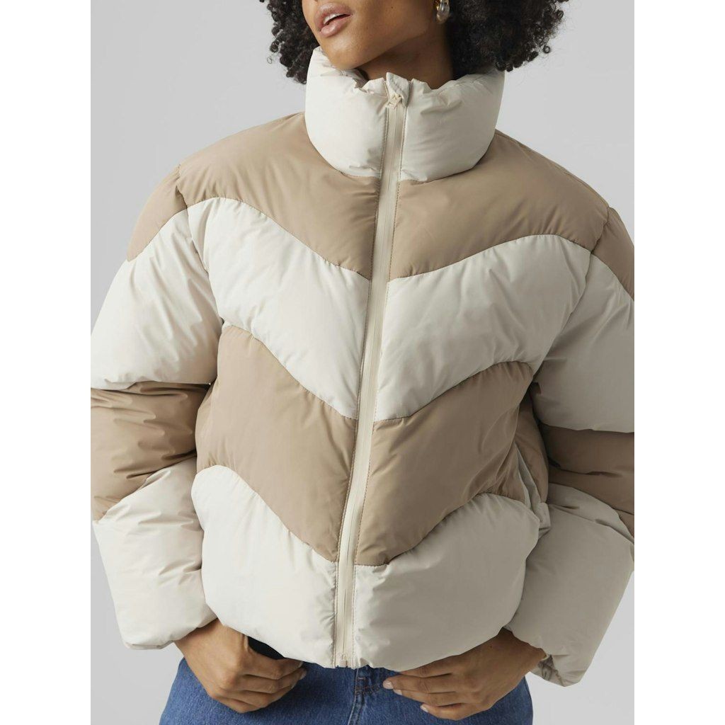 VERO MODA Striukė moterims, Sidabrinė, VMWAVE SHORT CONTRAS 5