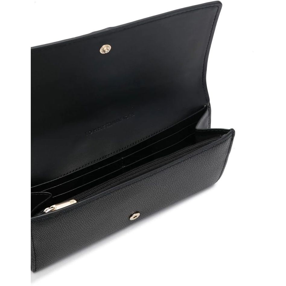 TOMMY HILFIGER Piniginė moterims, Juoda, TH PLUSH LRG FLAP WALLET 3
