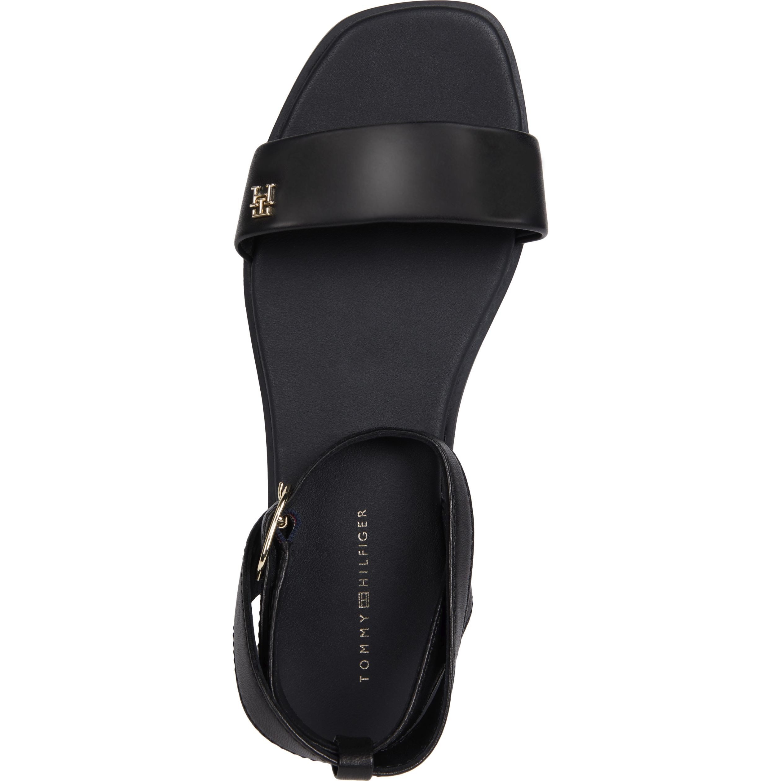 TOMMY HILFIGER Basutės moterims, Juoda, Ankle strap flat sandals 3