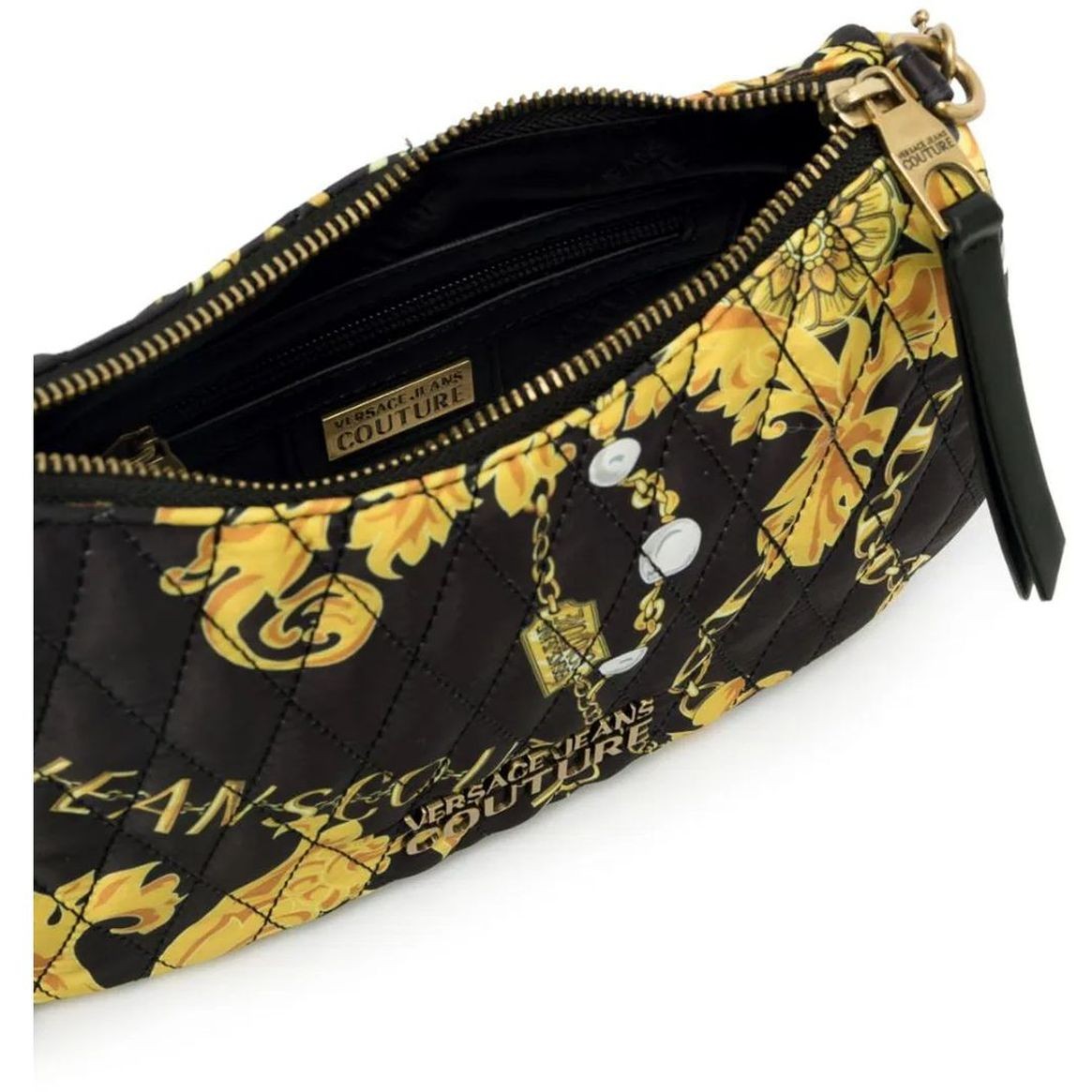 VERSACE JEANS CUTURE Rankinė, krepšys moterims, BLACK/GOLD, Thelma soft hobo bag 4