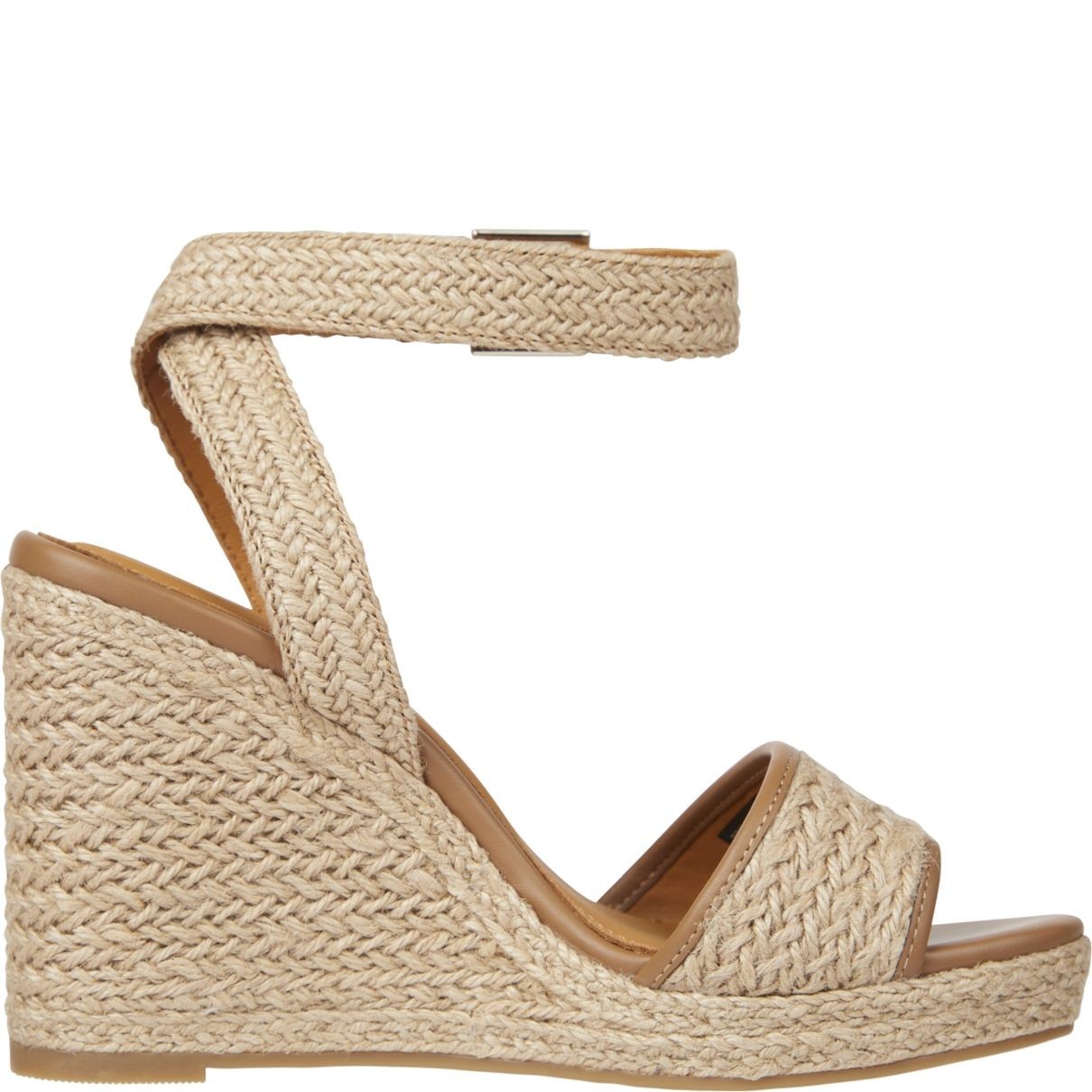 TOMMY HILFIGER Basutės moterims, Smėlio, Rope high wedge sandal 2