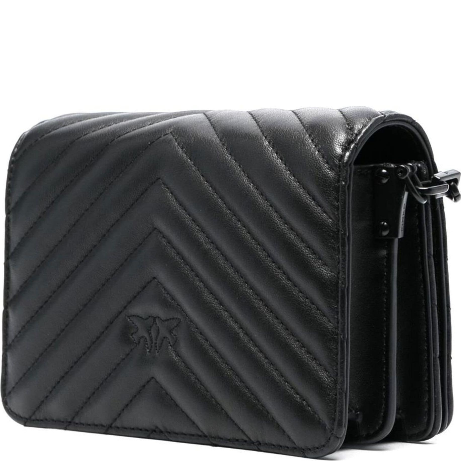 PINKO Rankinė per petį moterims, Juoda, Love click crossbody bag 2