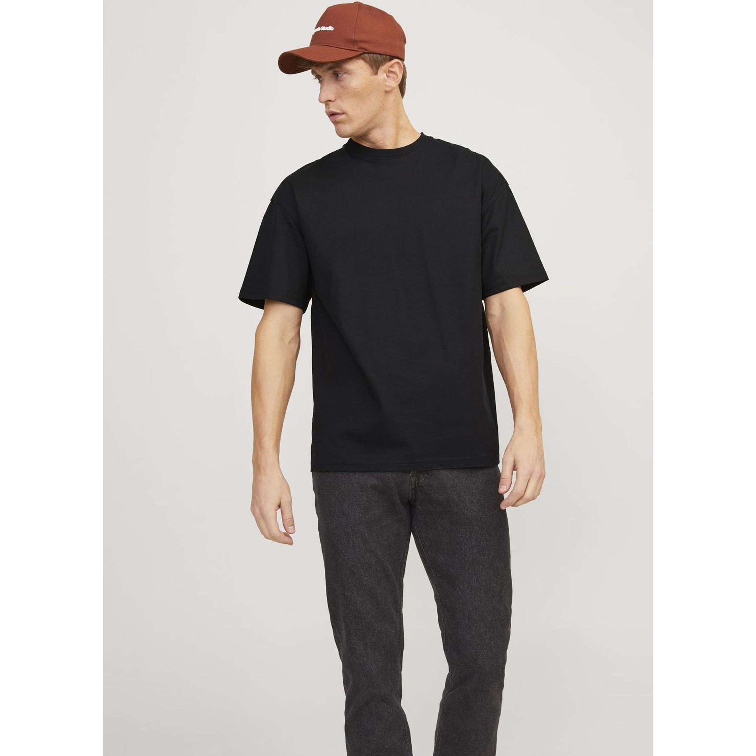 JACK & JONES Marškinėliai vyrams, Juoda, Jorvibe het-shirts 2