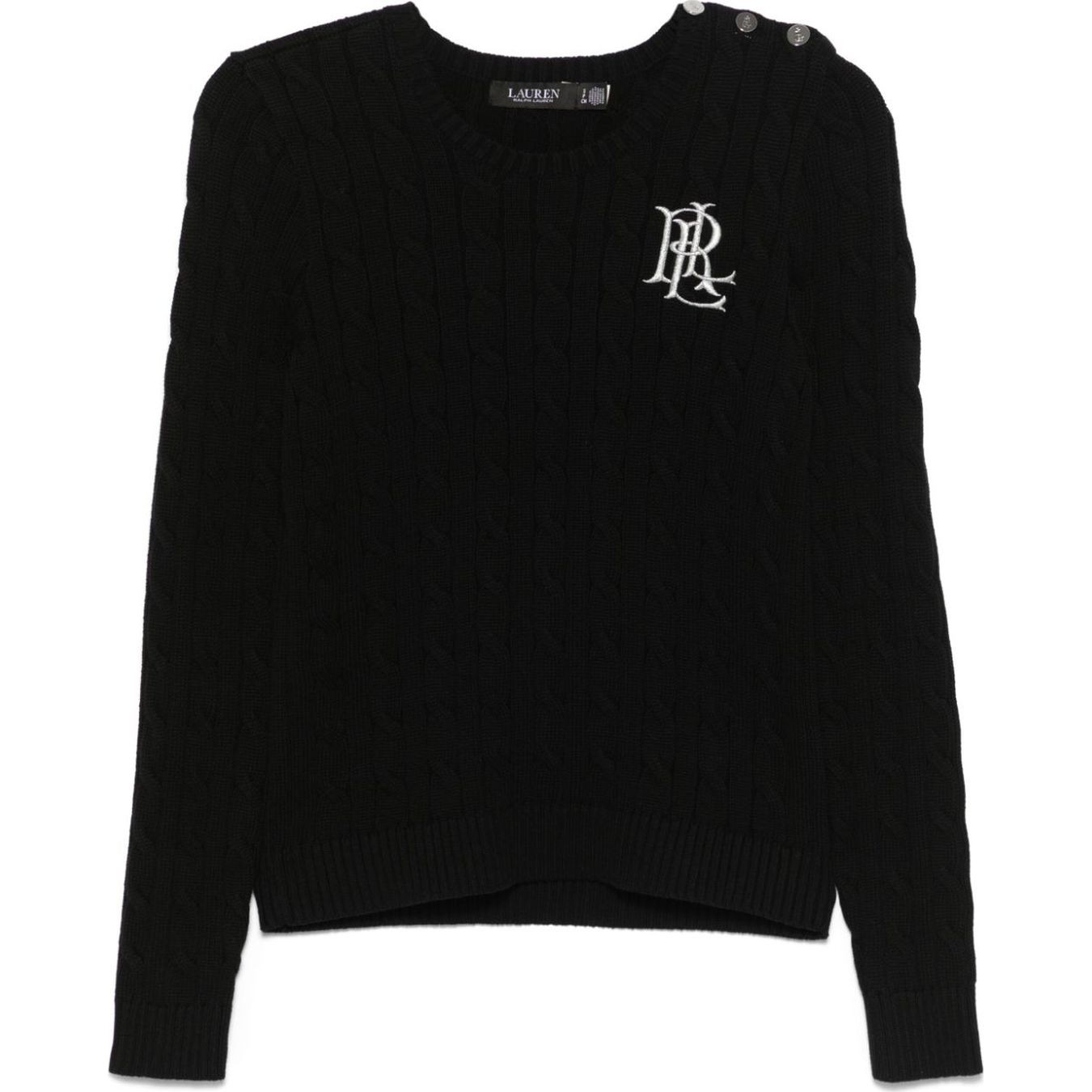 LAUREN RALPH LAUREN Megztinis moterims, Juoda, Montiva long sleeve pullover