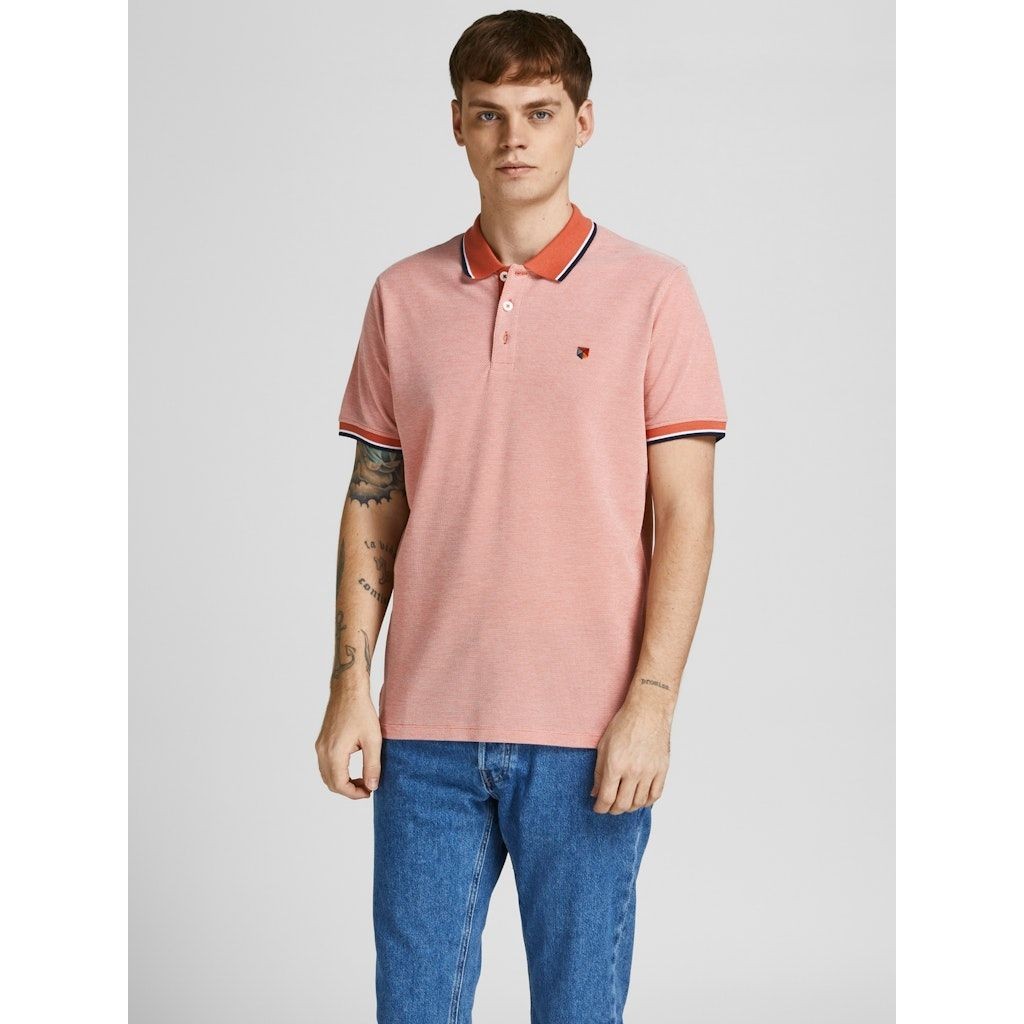 JACK & JONES Polo marškiniai ilgos rank. vyrams, Ruda, JPRBLUWIN POLO SS 7