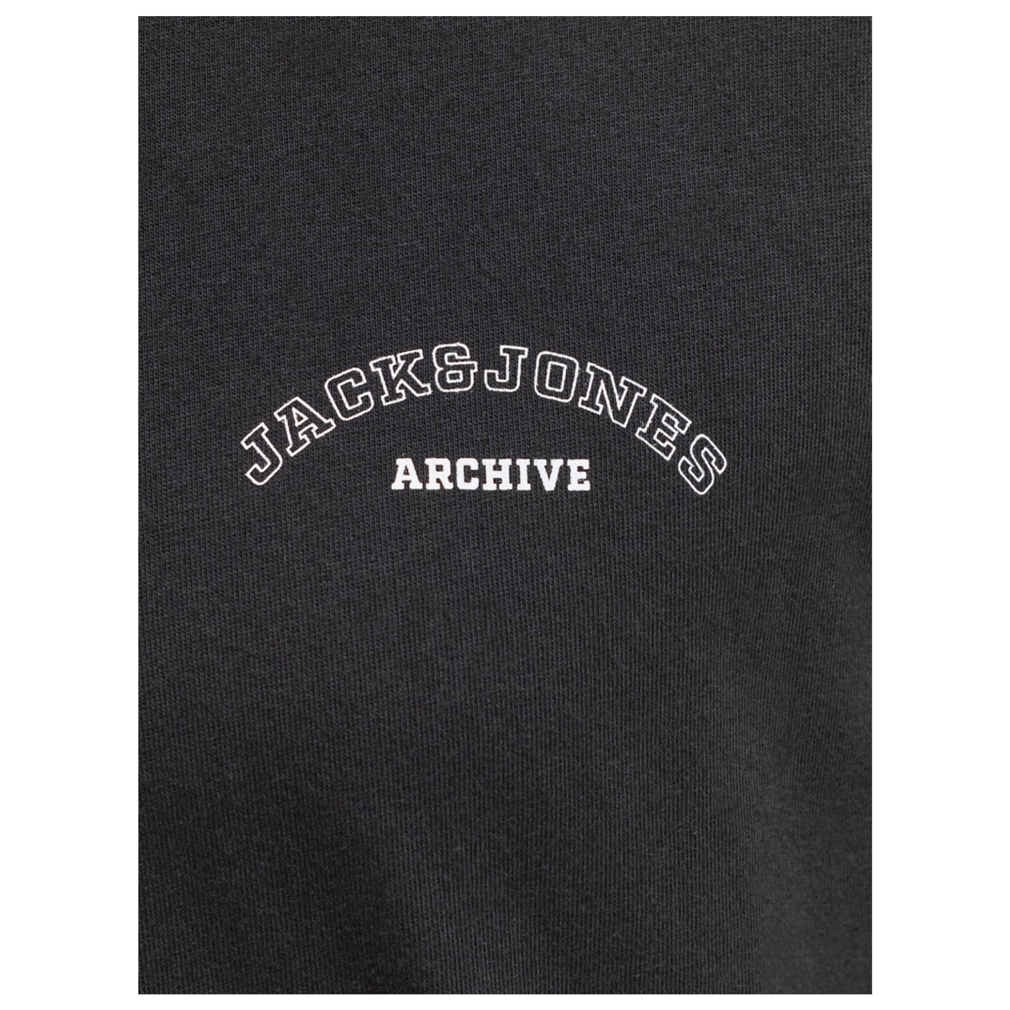 JACK & JONES Marškinėliai ilgom. rankovėmis vyrams, Juoda, College logo 3