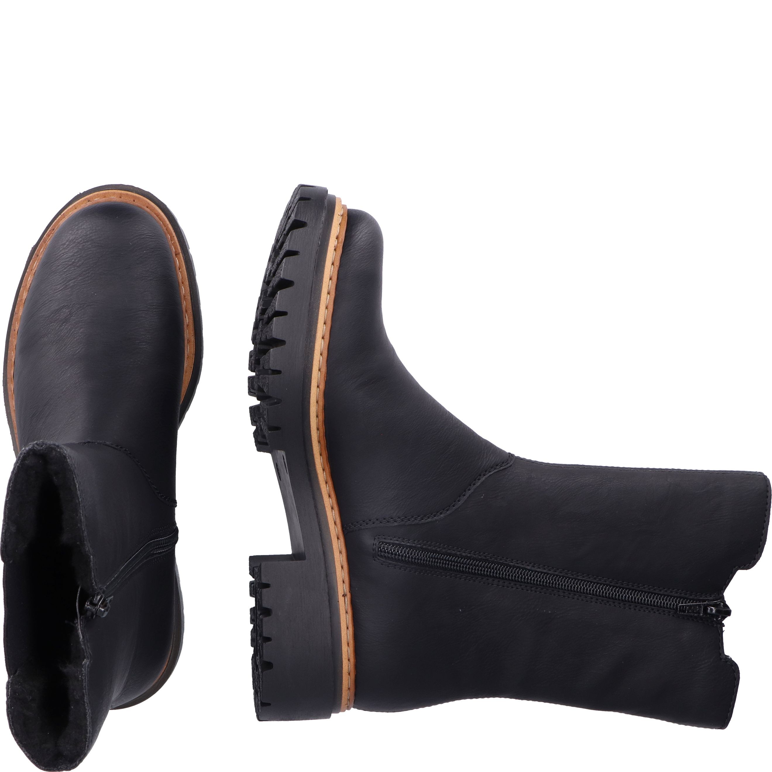 RIEKER Aulinukai moterims, Juoda, Ladies mid height boots 12