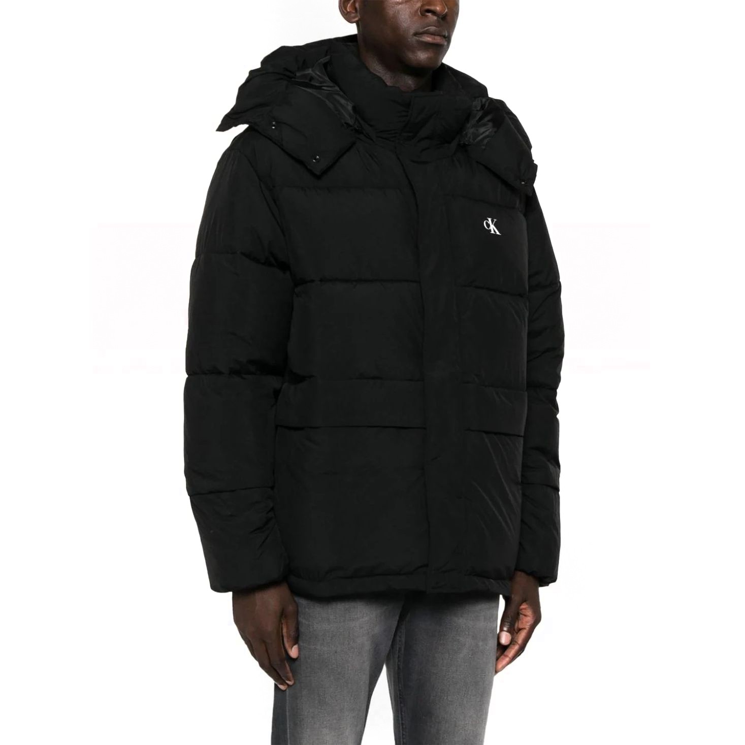 CALVIN KLEIN JEANS Pūkinė striukė vyrams, Juoda, Ess non down relaxed jacket 2