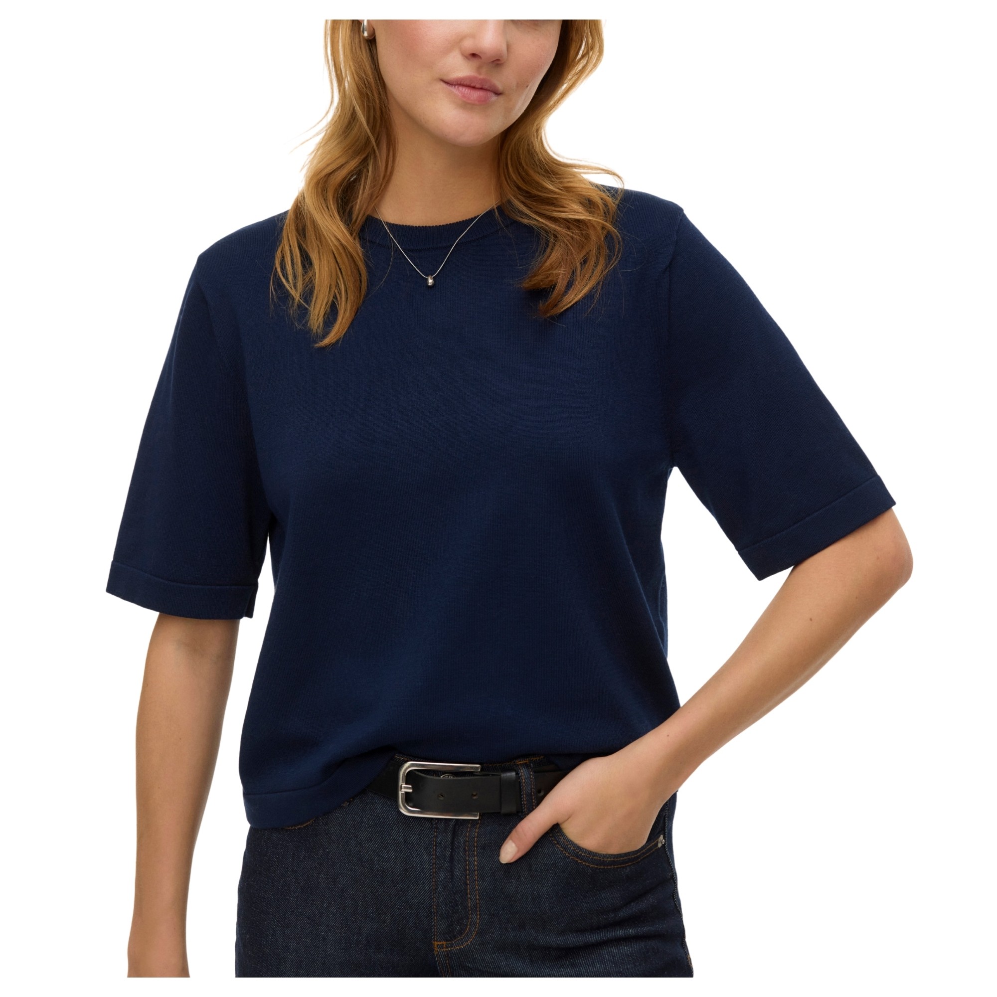 VERO MODA Megzta palaidinė moterims, Mėlyna, Silje oversize 1