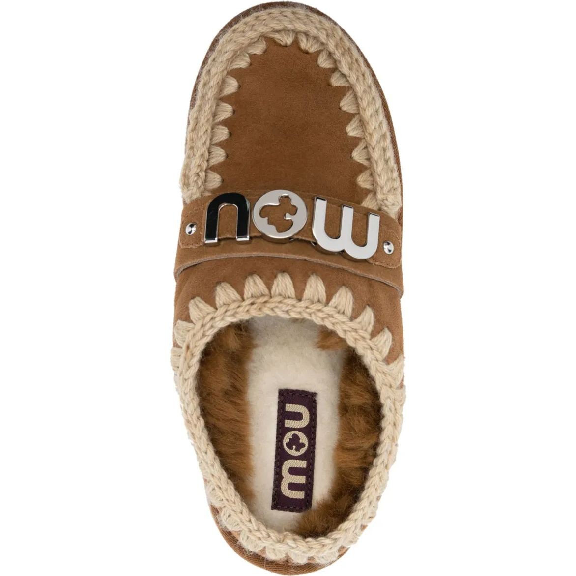 MOU Klumpės moterims, Ruda, Bounce clog metal logo 4