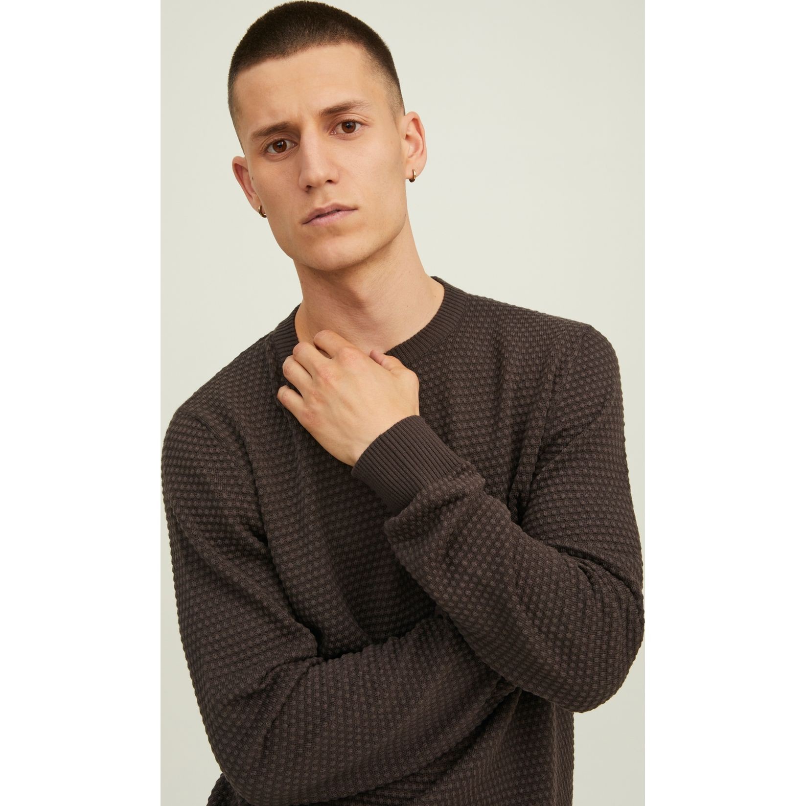 JACK & JONES Megztinis vyrams, Ruda, Megztiniai 4