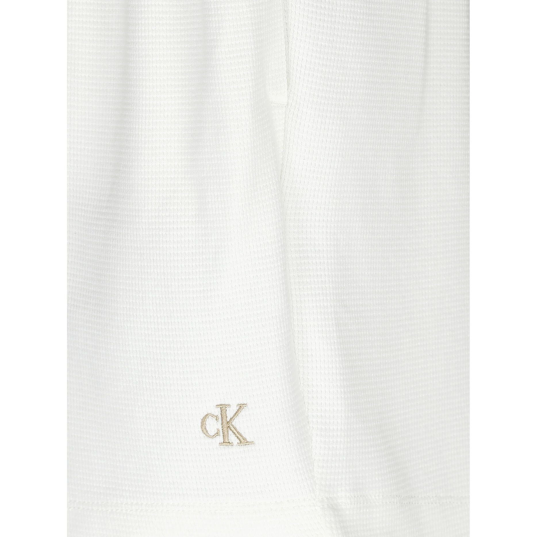 CALVIN KLEIN JEANS Šortai moterims, Balta, Waffle loose shorts 3