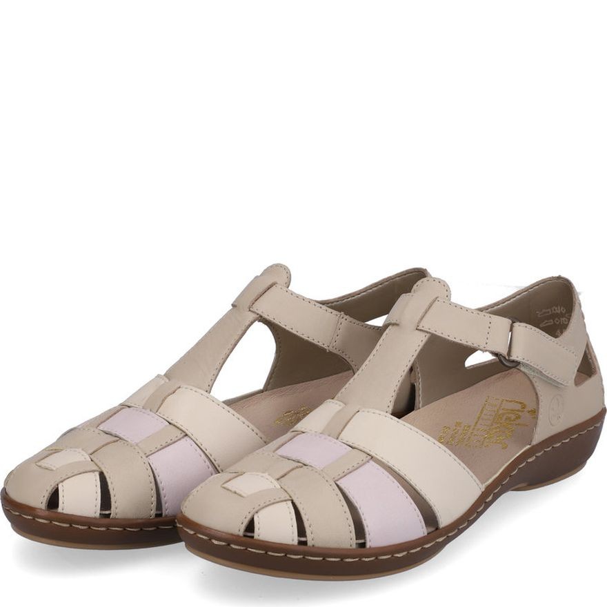 RIEKER Basutės moterims, Smėlio, Sandals 7