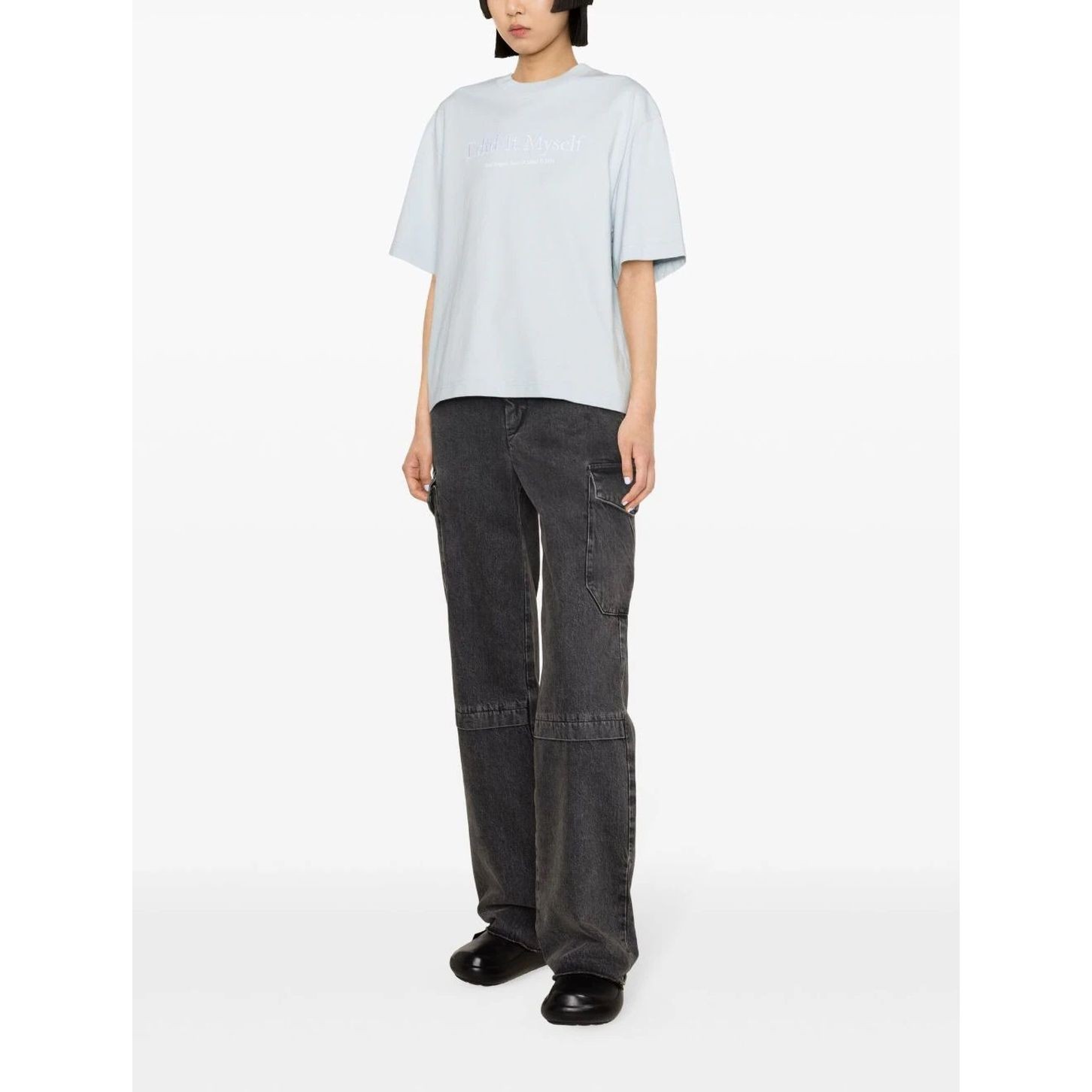 AXEL ARIGATO Marškinėliai trump. rankovėmis moterims, Mėlyna, I did it myself t shirt 2