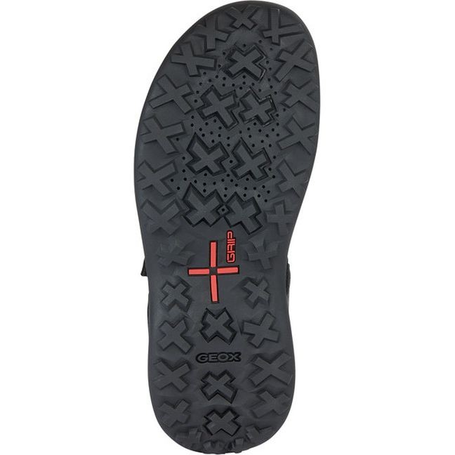 GEOX Basutės vyrams, Juoda, Terreno grip sandals 6