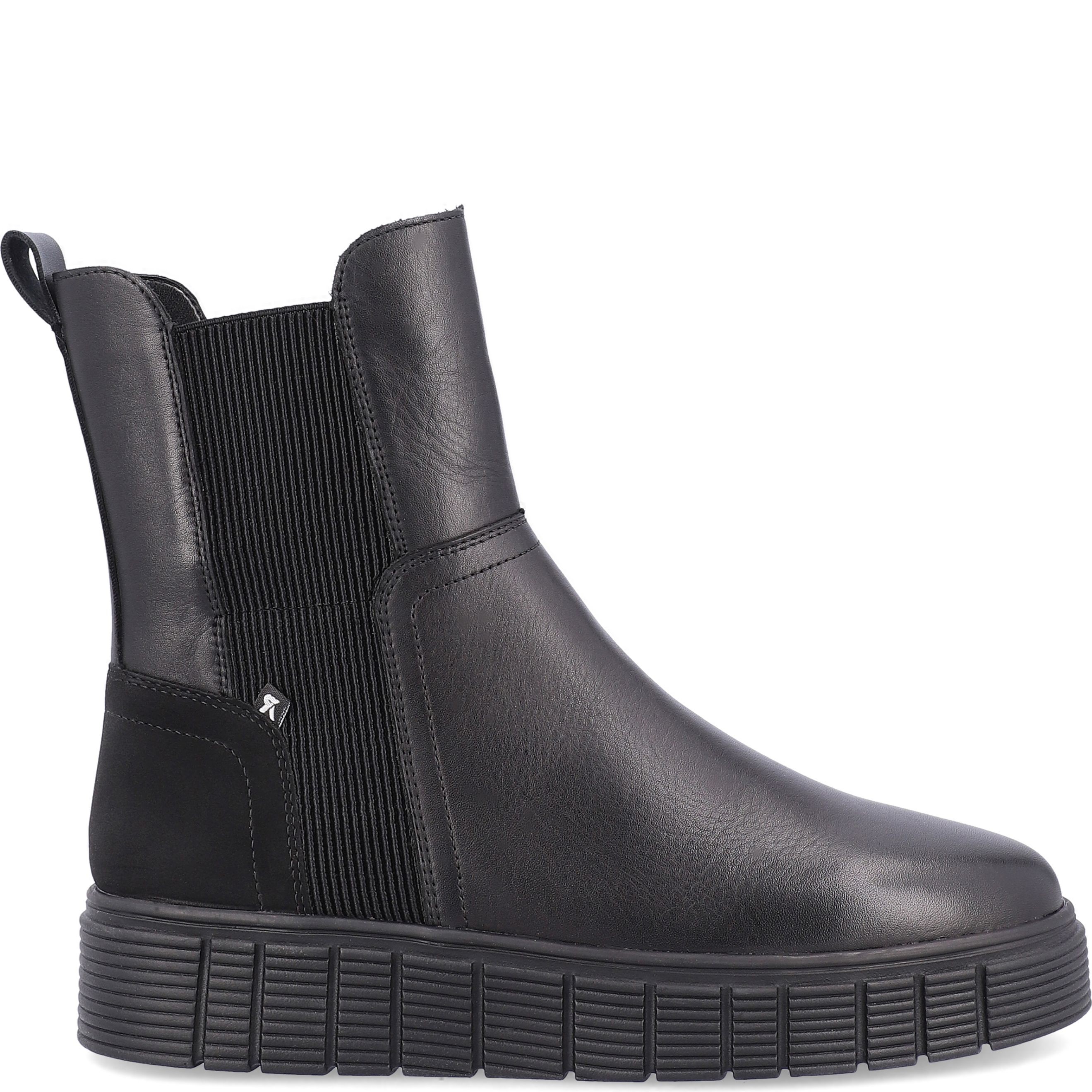 RIEKER Aulinukai moterims lygiu padu, Juoda, BOOTIES 2