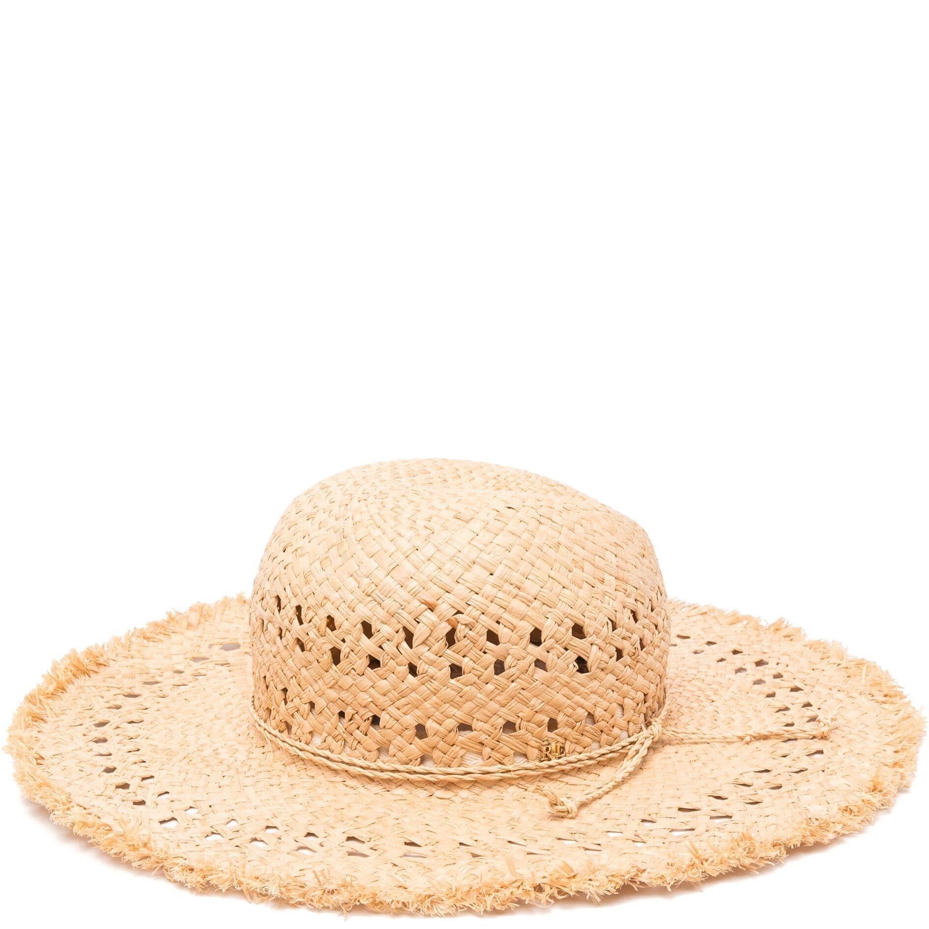 LAUREN RALPH LAUREN Skrybėlė moterims, Smėlio, Raffia sun hat 1