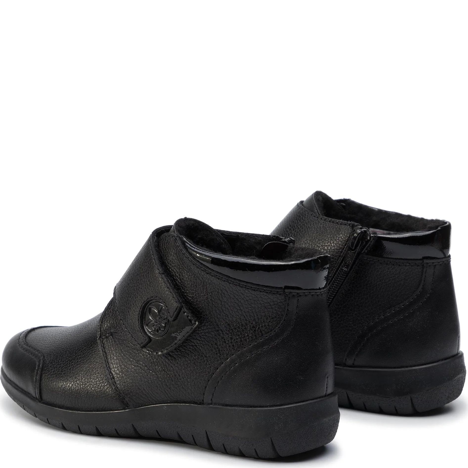 RIEKER Aulinukai moterims, Juoda, BOOTIES 3