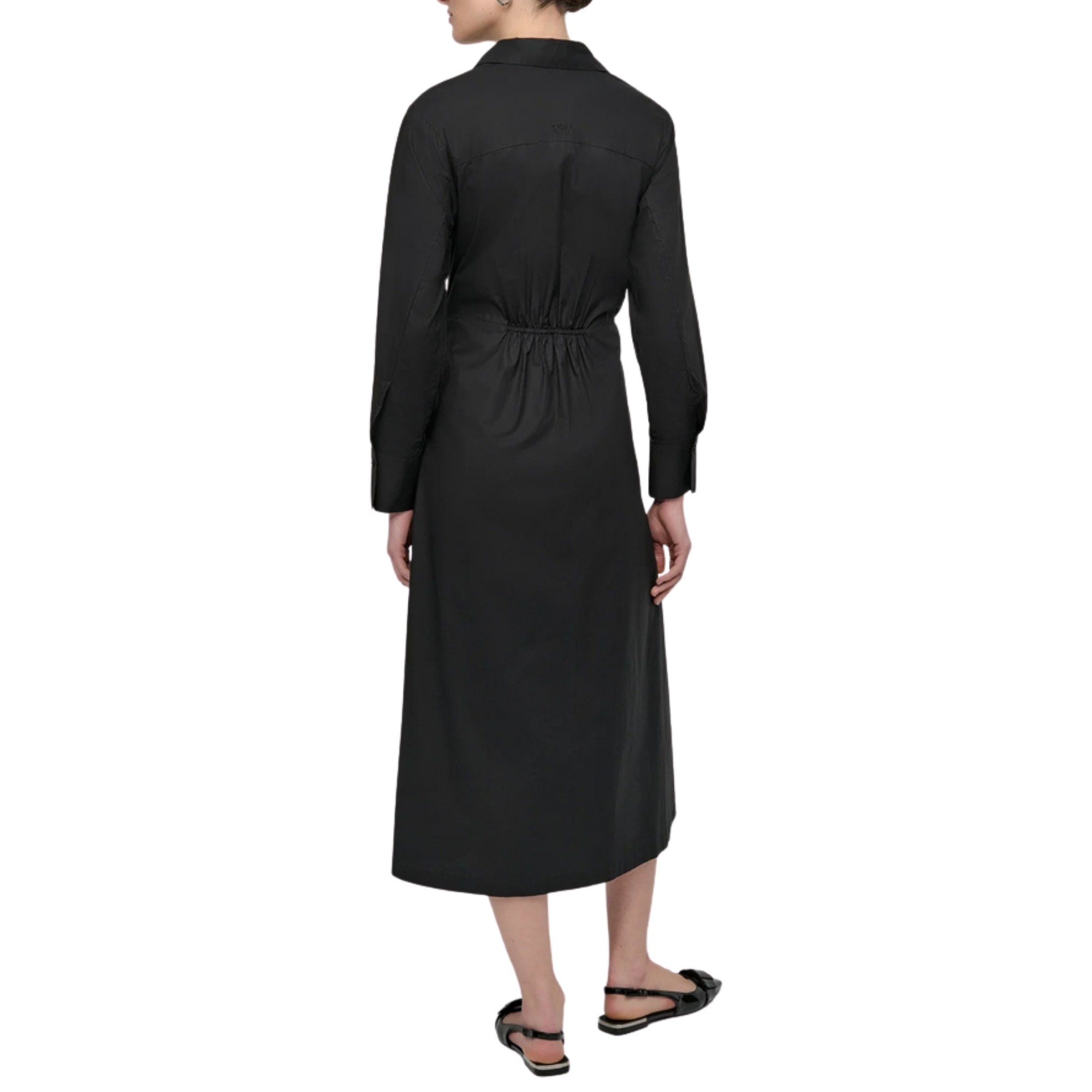 DKNY Maxi suknelė moterims, Juoda, Poplin long sleeve s 3