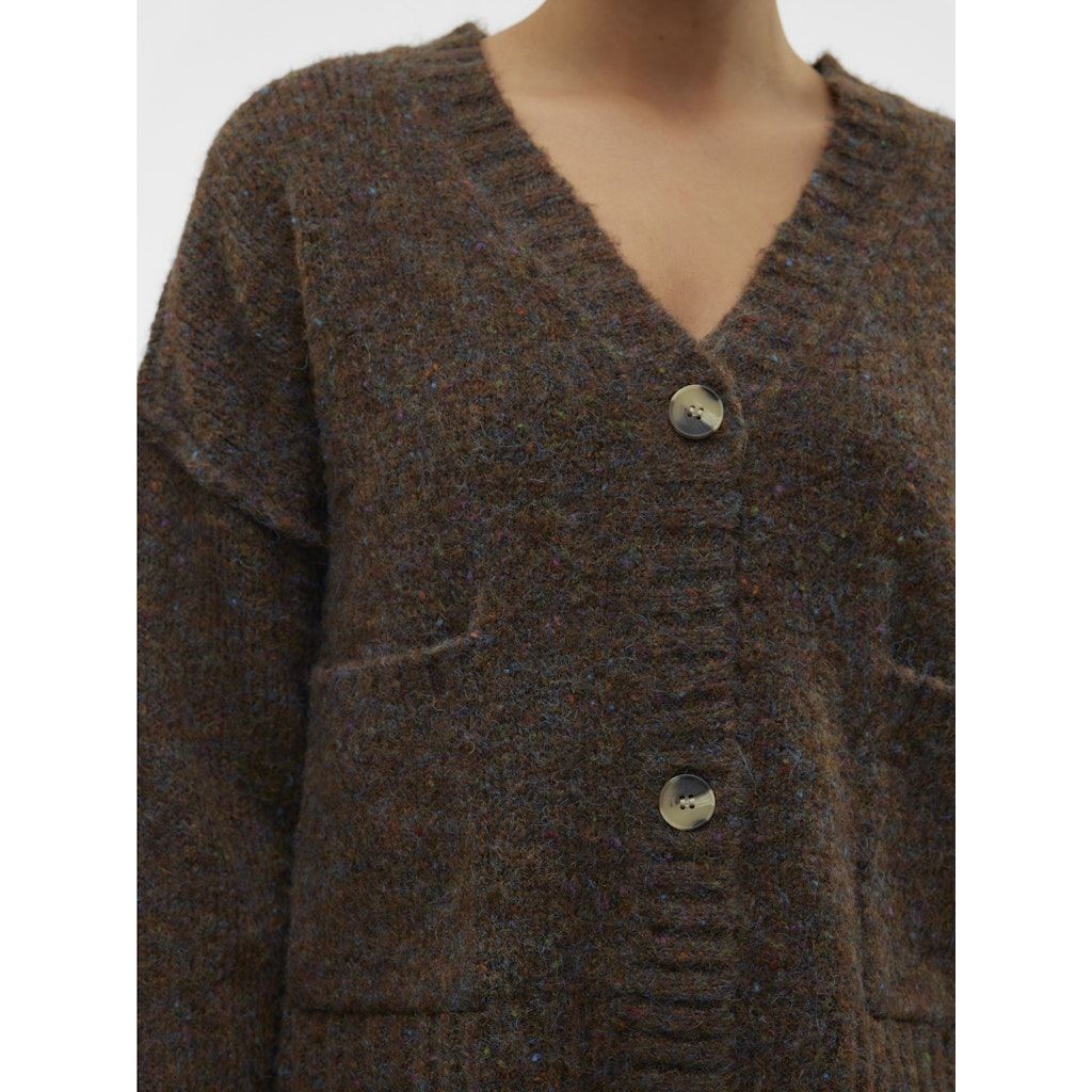 VERO MODA Kardiganas moterims, Ruda, Ingrid v-neck cardigan 5