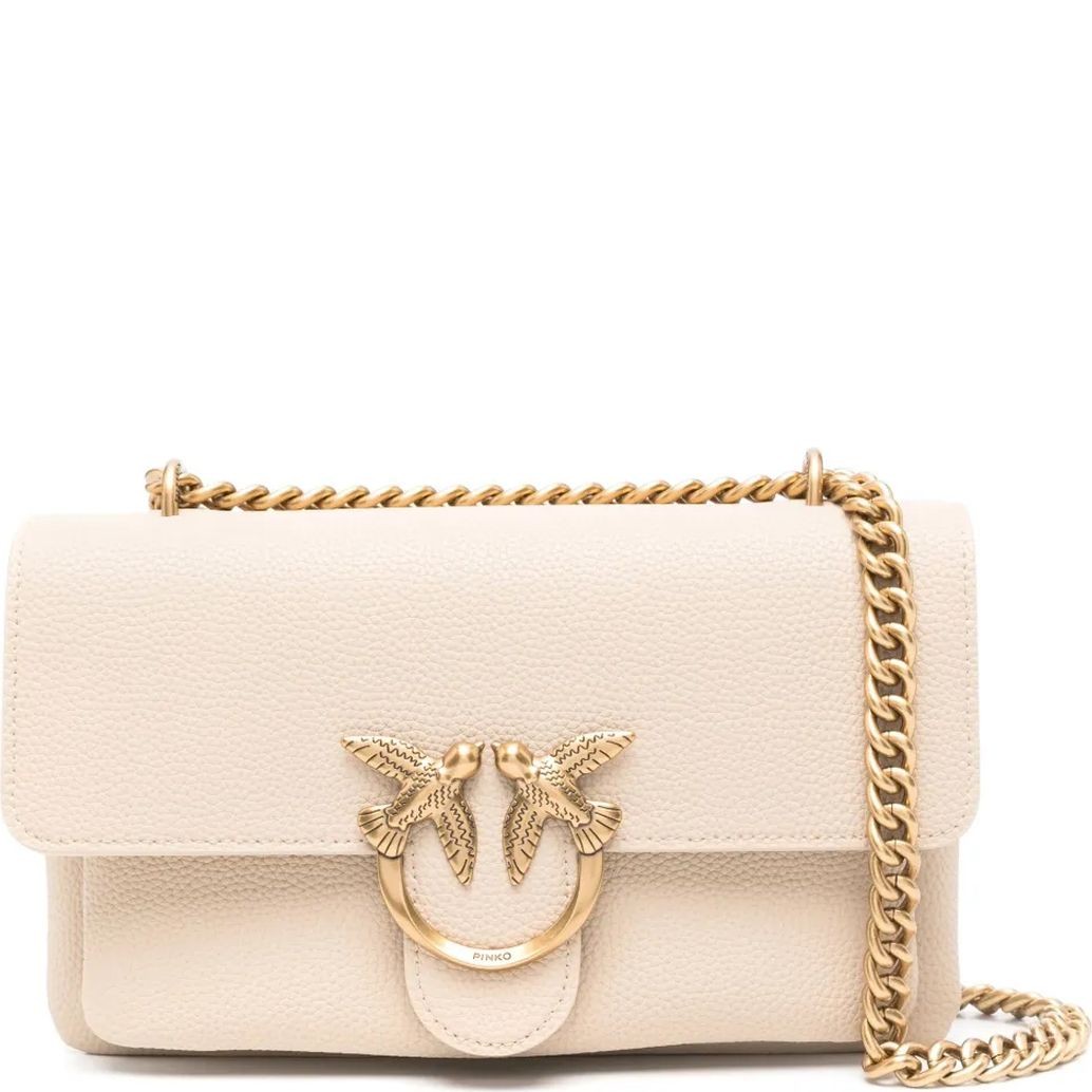 PINKO Rankinė per petį moterims, Smėlio, Love one shoulder bags 1