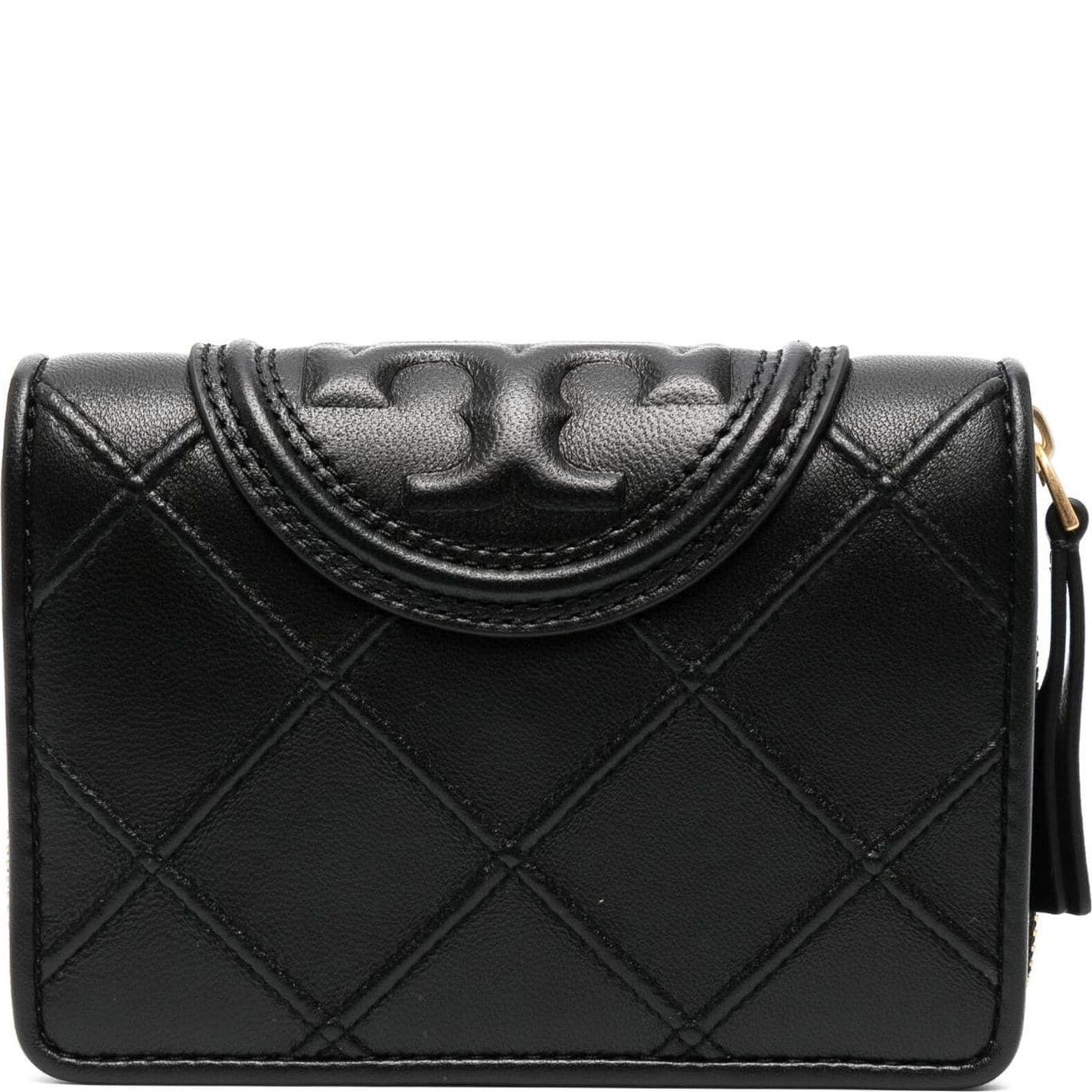 TORY BURCH Piniginė moterims, Juoda, Fleming soft bi-fold wallet 2