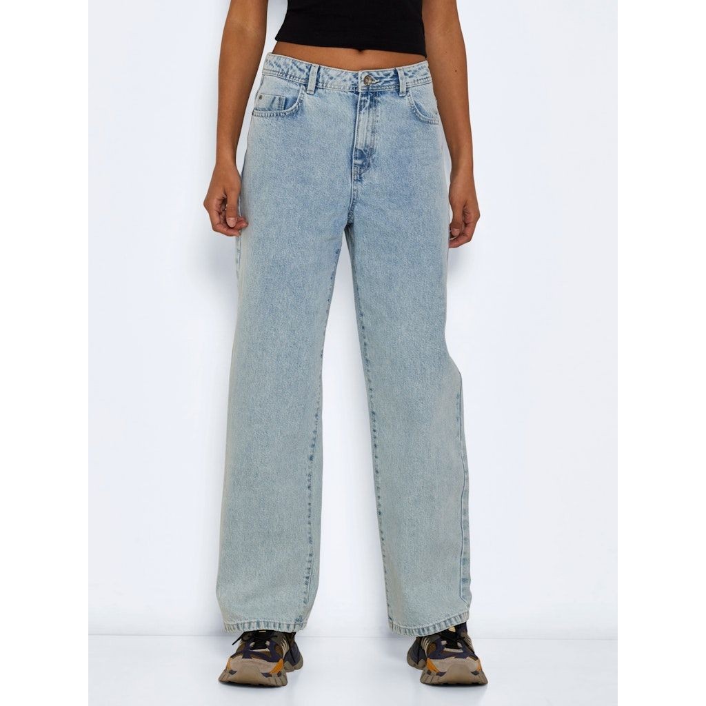 NOISY MAY Tiesūs džinsai moterims, Mėlyna, NMDREW HW WIDE LEG JE 3