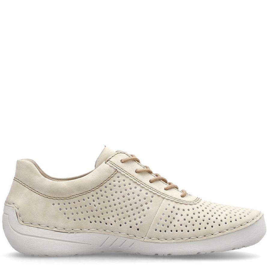 RIEKER Laisvalaikio bateliai moterims, Smėlio, LEISURE 7