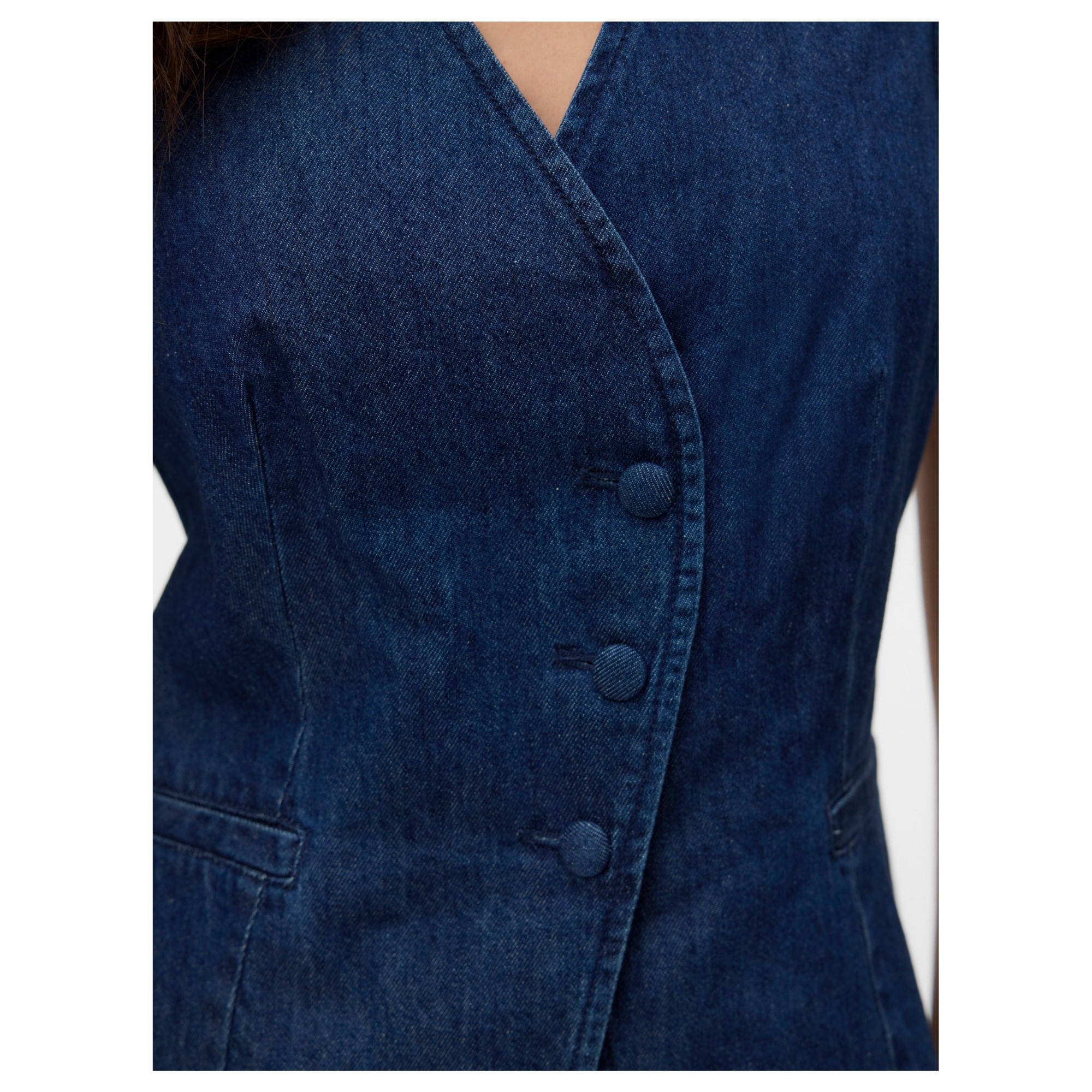 VERO MODA Liemenė moterims, Mėlyna, Vita demin 3