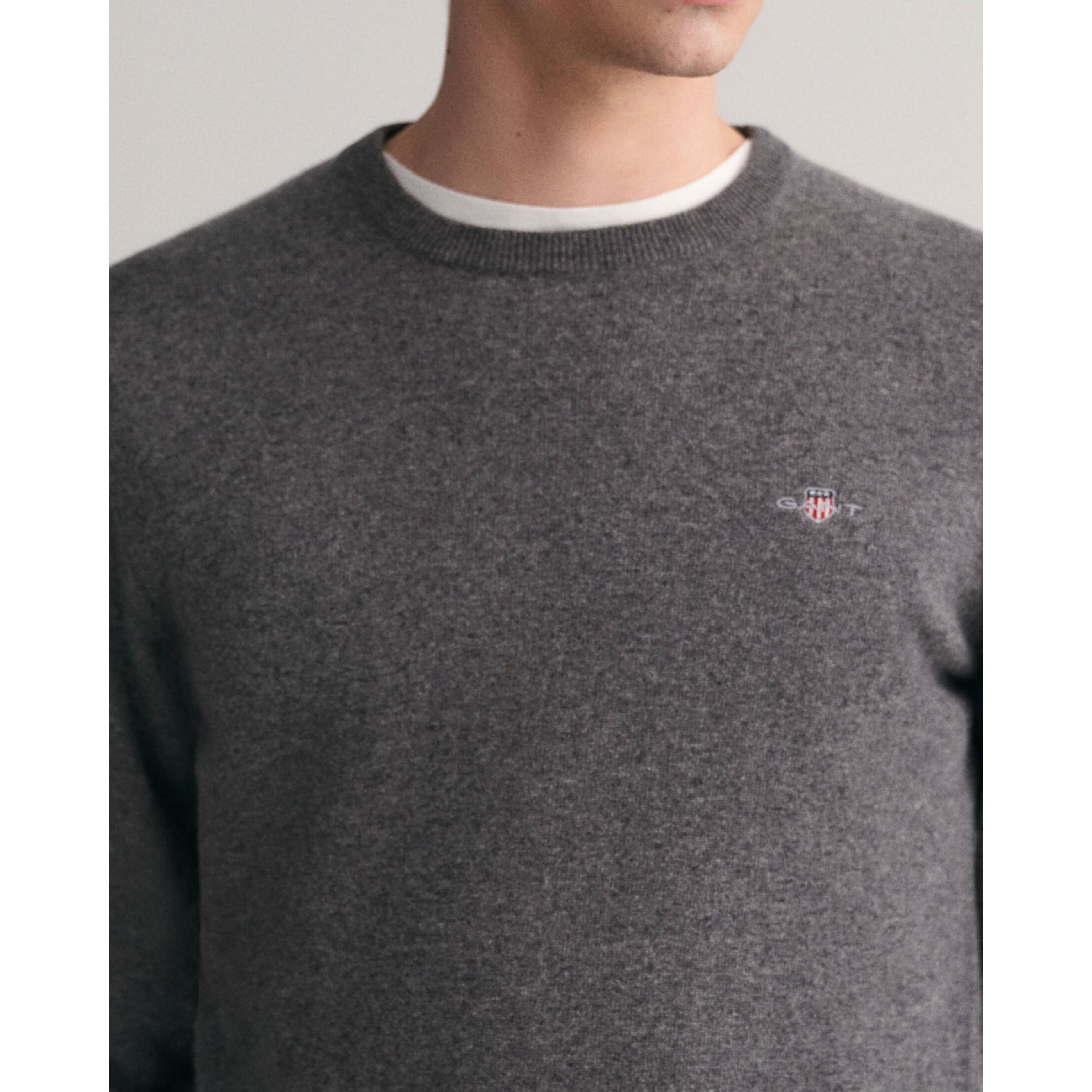 GANT Megztinis vyrams, Pilka, SUPERFINE LAMBSWOOL 4