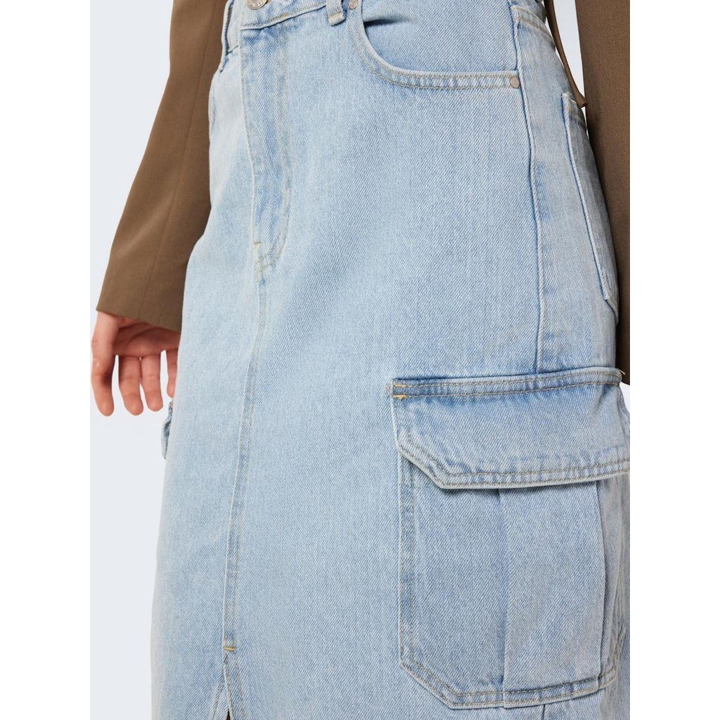 NOISY MAY Midi sijonas moterims, Mėlyna, NMALEXA HW CARGO DENI 5