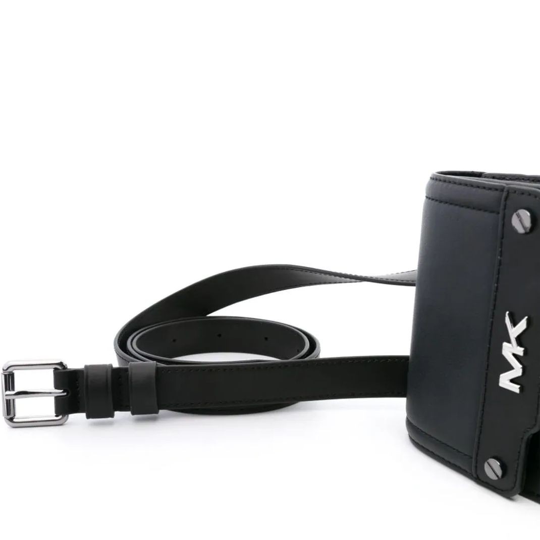 MICHAEL KORS Rankinė per petį vyrams, Juoda, Phone flap messenger 4