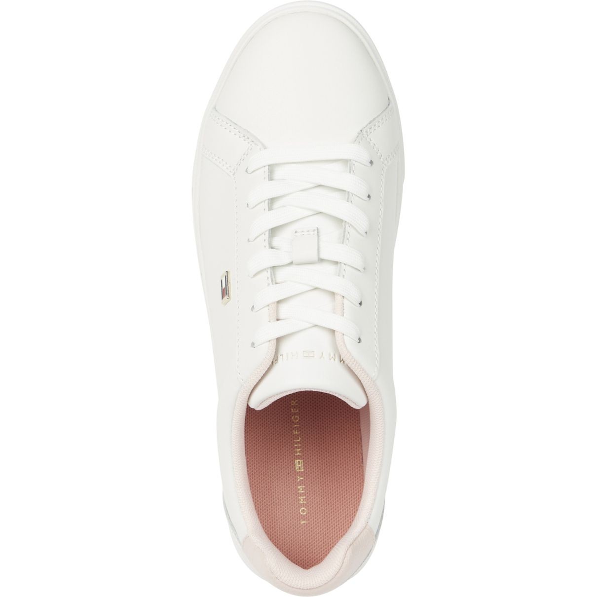 TOMMY HILFIGER Laisvalaikio bateliai moterims, Smėlio, Flag court sneaker 3