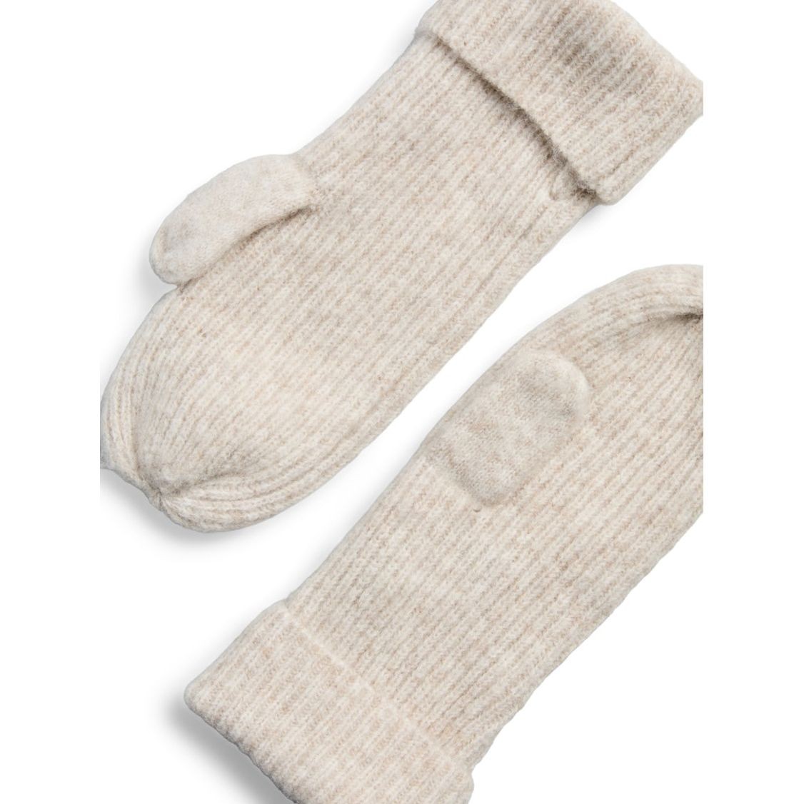 PIECES Kumštinės pirštinės moterims, Balta, Mocca mittens 3
