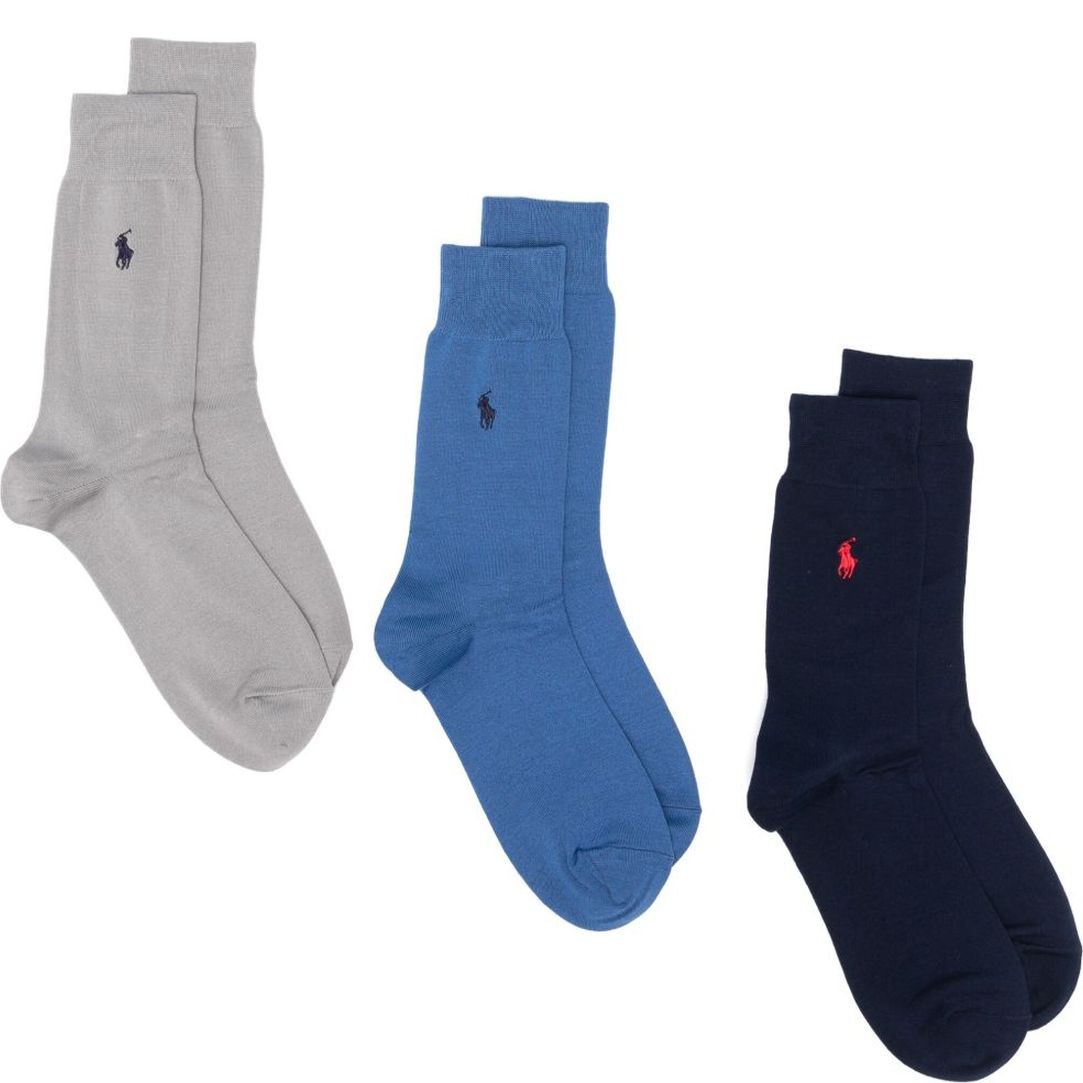POLO RALPH LAUREN Kojinės vyrams, Marga, Crew sock 3 pack 1